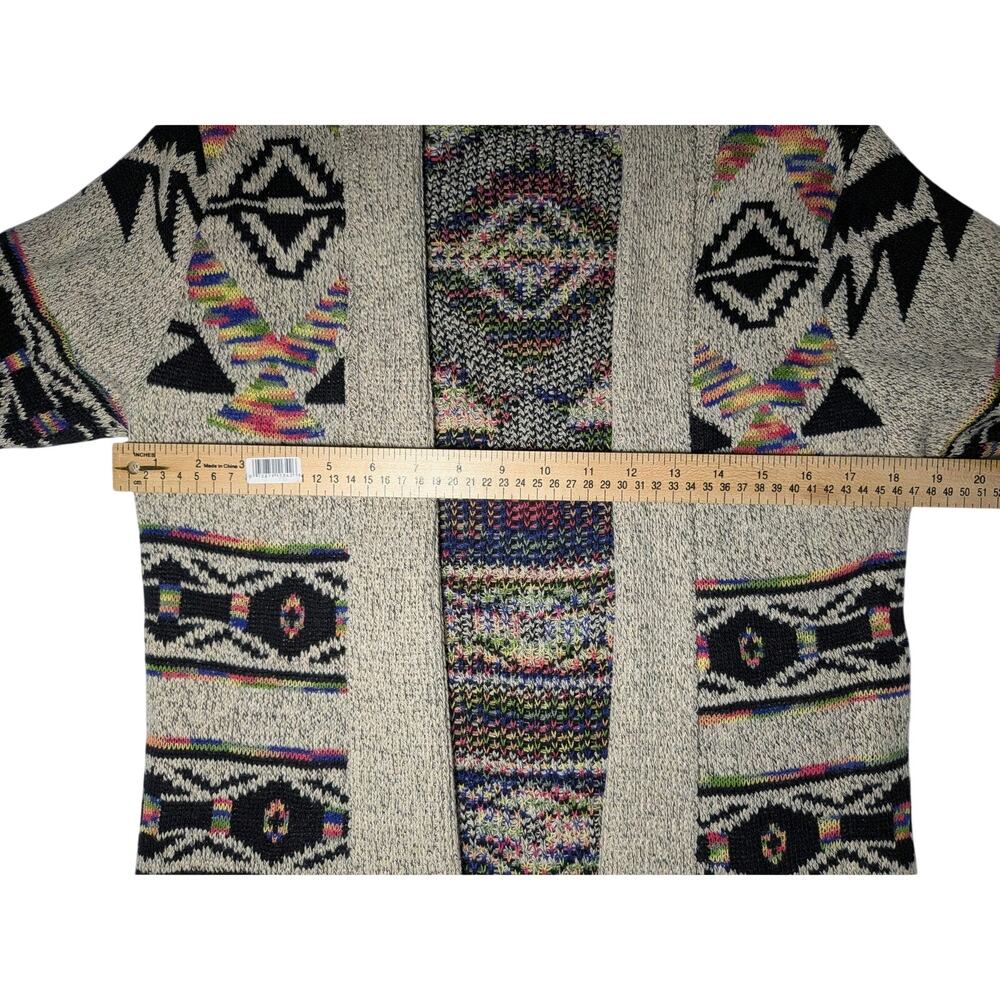 Northern Angel Aztec Southwestern Long Cardigan Sweater Boho Women's Size Large - Picture 15 of 16